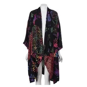 Wild Thing Wild Woman Kimono O/S Colorful Animal Print Boho Festival Art to Wear